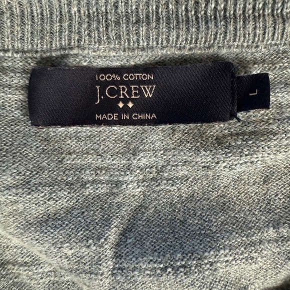 J Crew Mens V Neck Sweater Light Blue‎ Cotton Size Large - Picture 4 of 7